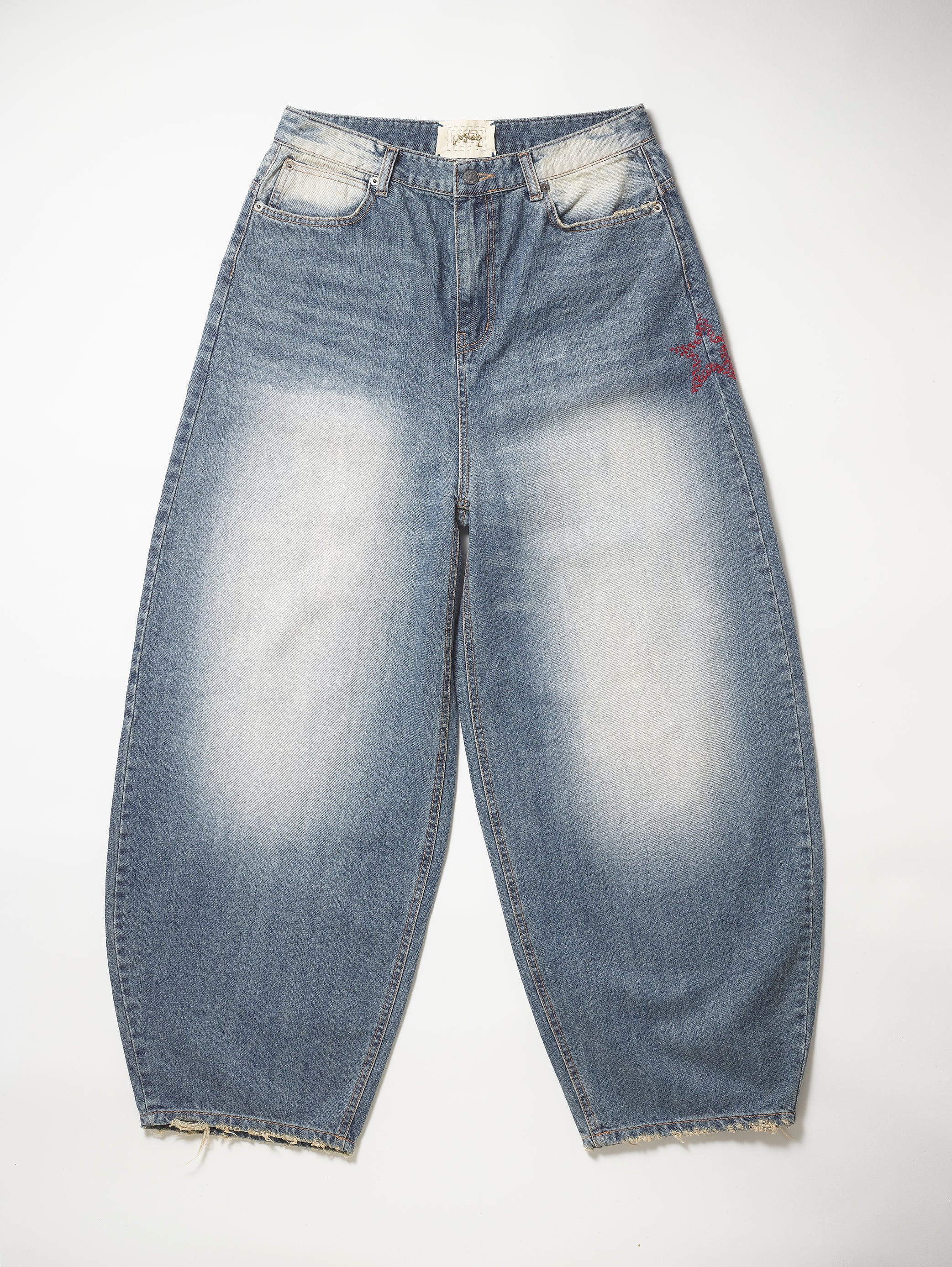 Blue Denim Star Stitch Pant