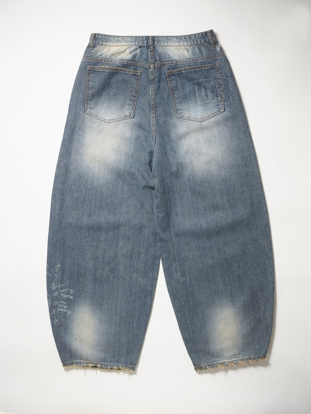 Blue Denim Stitch Pant