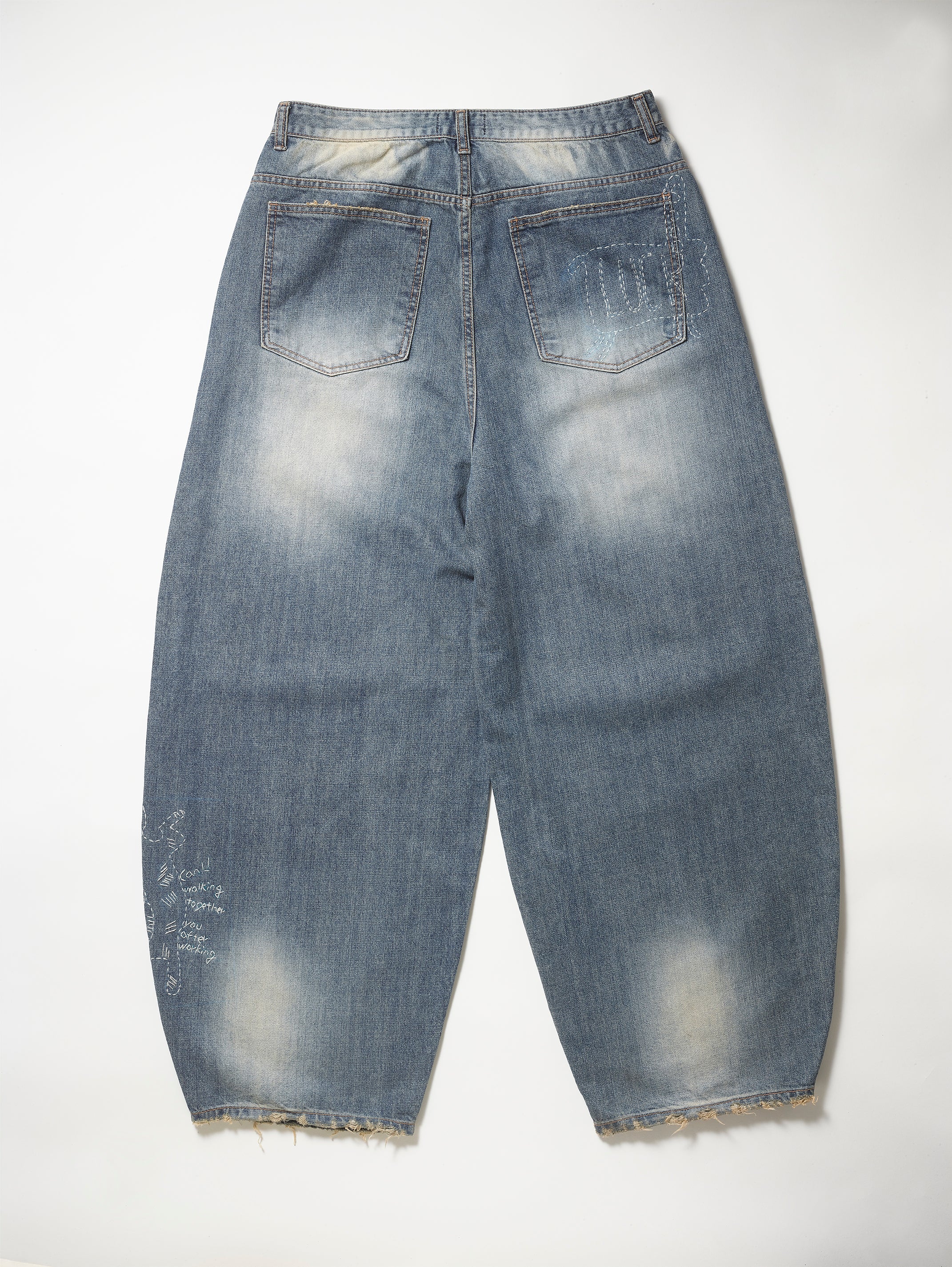Blue Denim Stitch Pant
