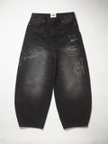 Black Denim Stitch Pant