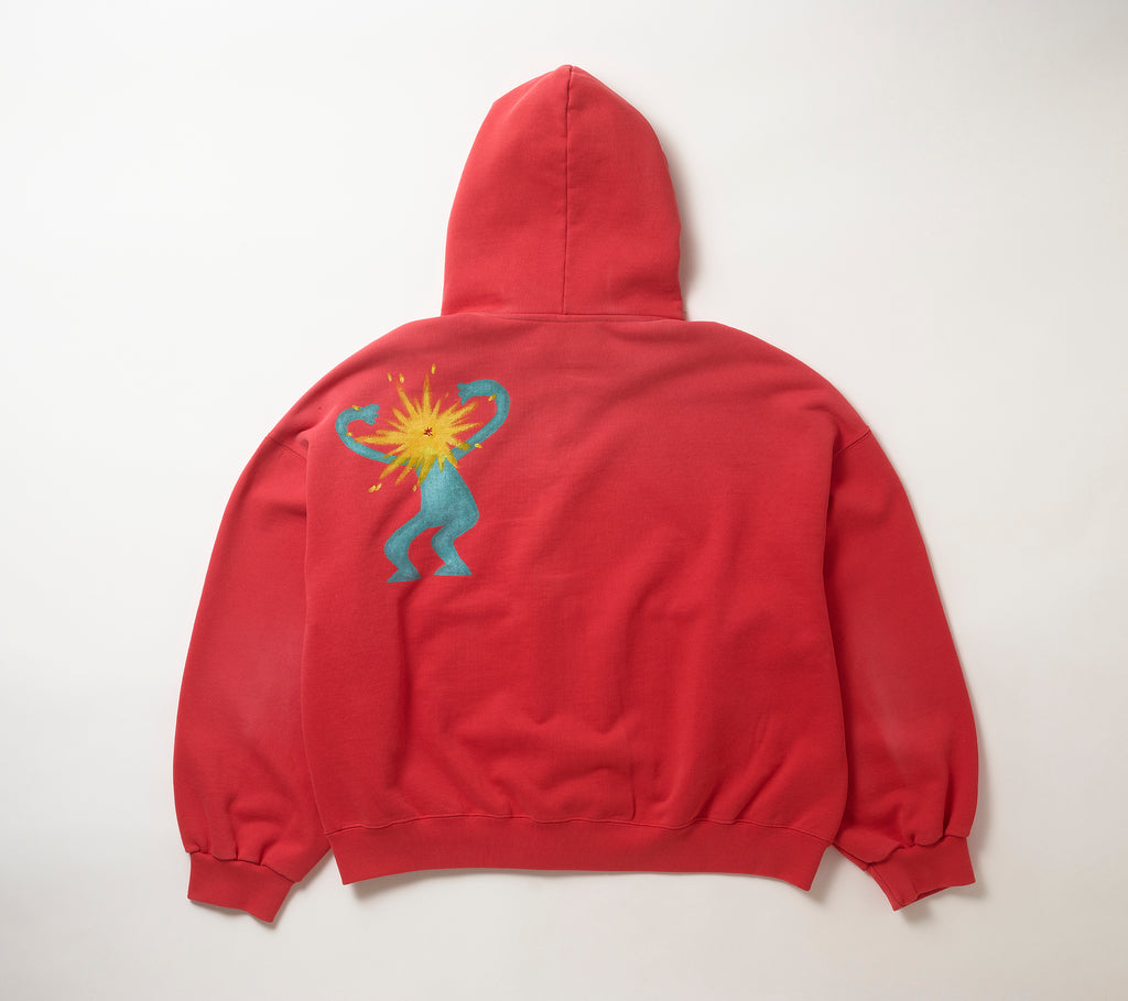 Red Washed Hoodie