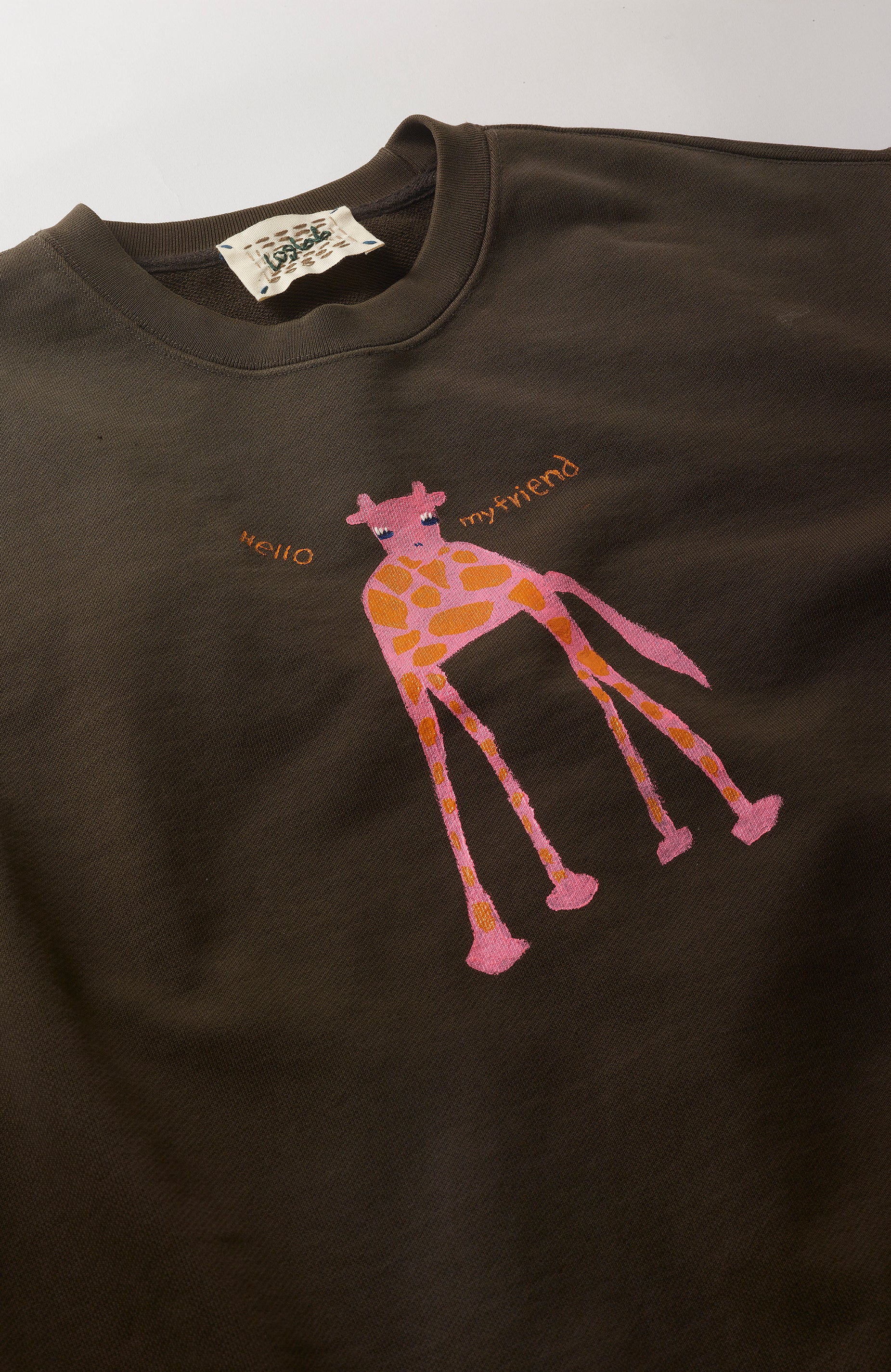 Khaki Washed Crewneck