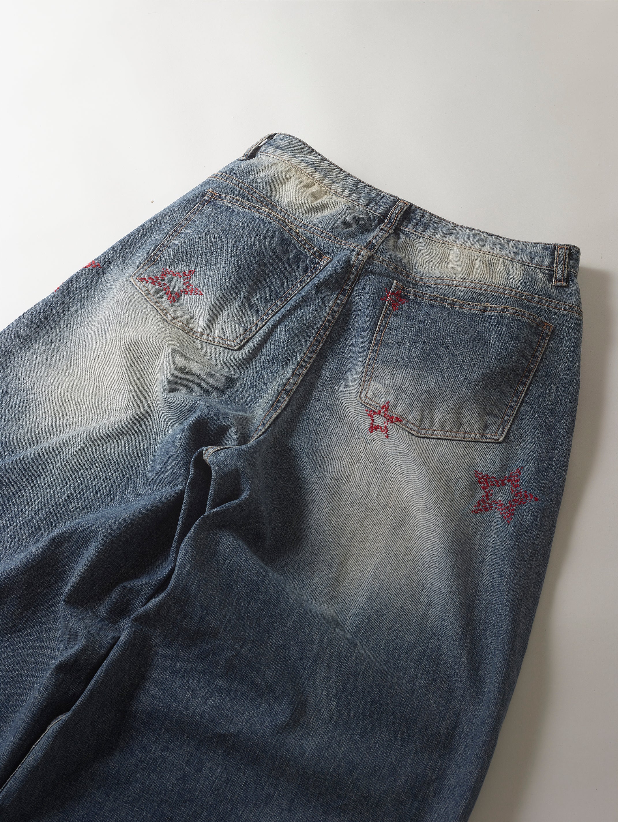 Blue Denim Star Stitch Pant