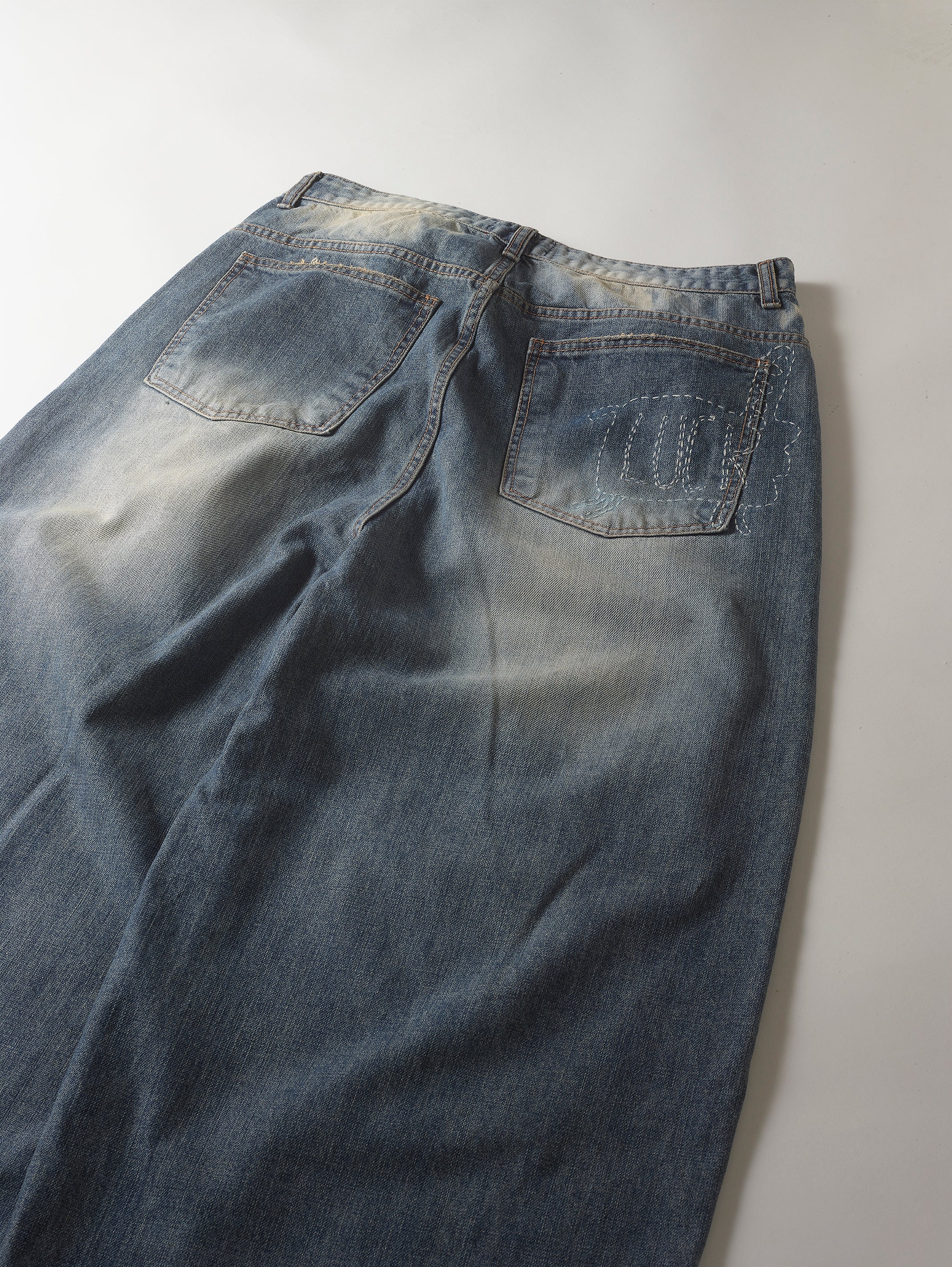 Blue Denim Stitch Pant