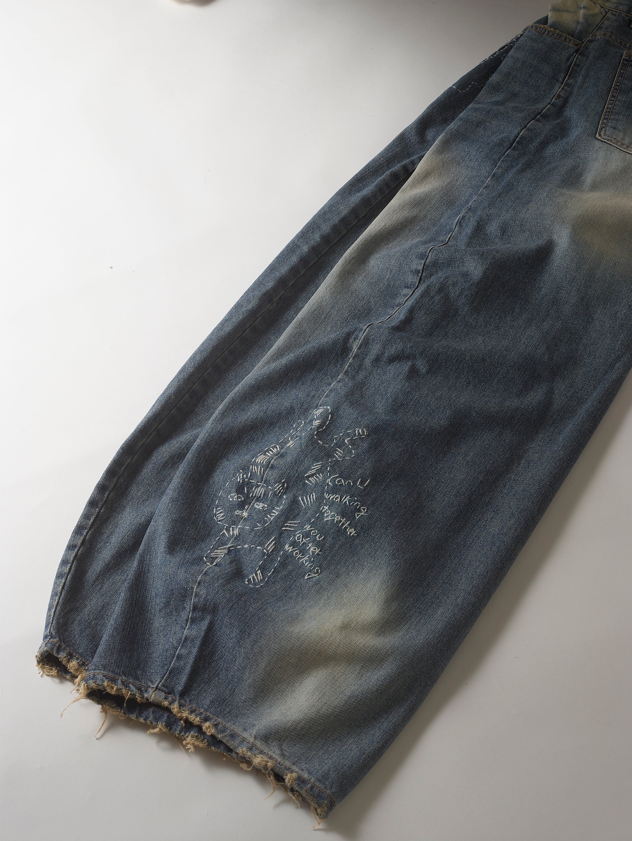 Blue Denim Stitch Pant