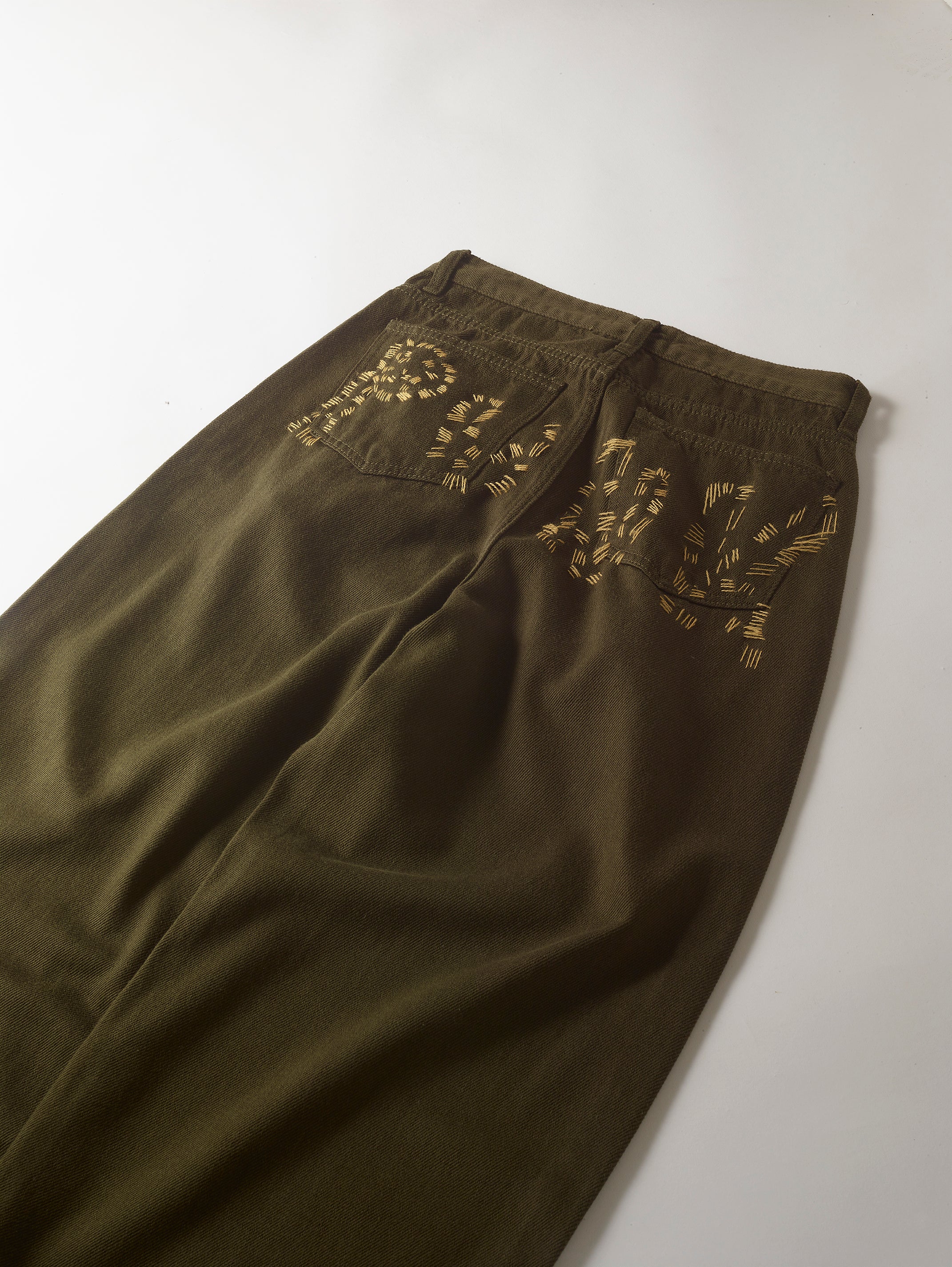 Khaki Punk Stitch Pant