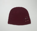 Burgundy crochet beanie hat