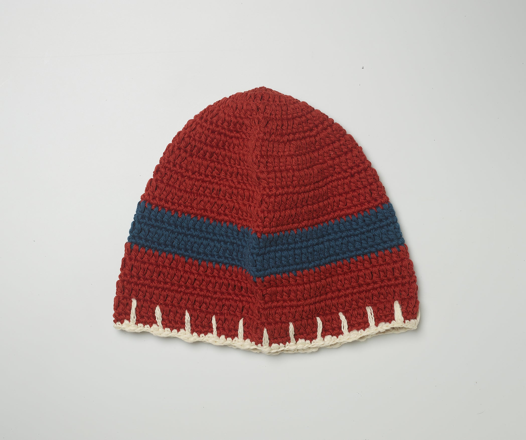 Red crochet beanie hat
