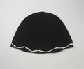 black crochet bucket hat