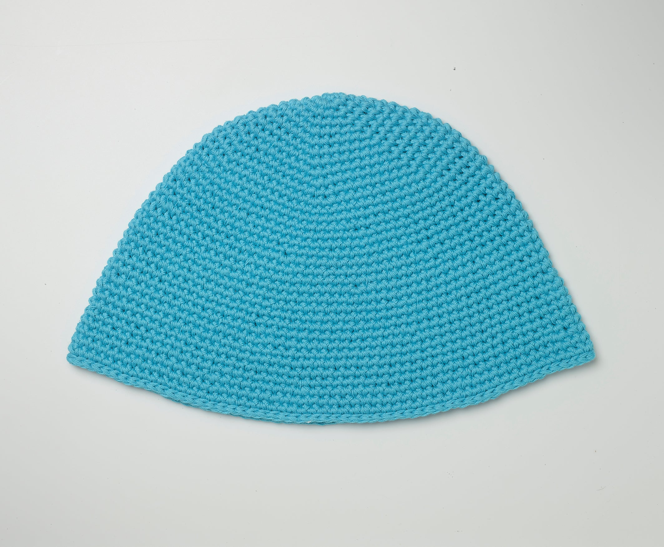 Blue crochet bucket hat